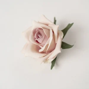 Blush Pink artificial Pointed-Petal Rose Flower Head, 8 cm