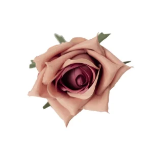 Deep Rose artificial Pointed-Petal Rose Flower Head, 8 cm