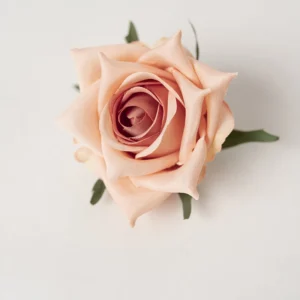 Dusty Rose artificial Pointed-Petal Rose Flower Head, 8 cm