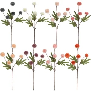 Color Options Chart for artificial pom pom flower spray