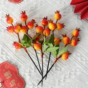 Available colors for artificial pomegranate fruit pick