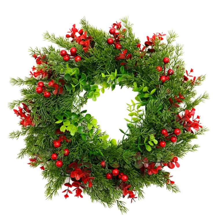 Artificial Red Berry Mixed Greenery Wreath