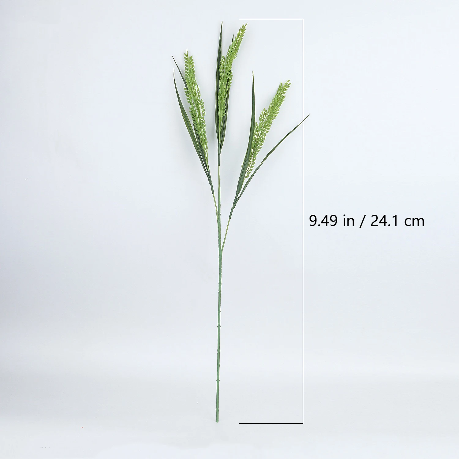 Size diagram for 24.1 cm green artificial rice stem
