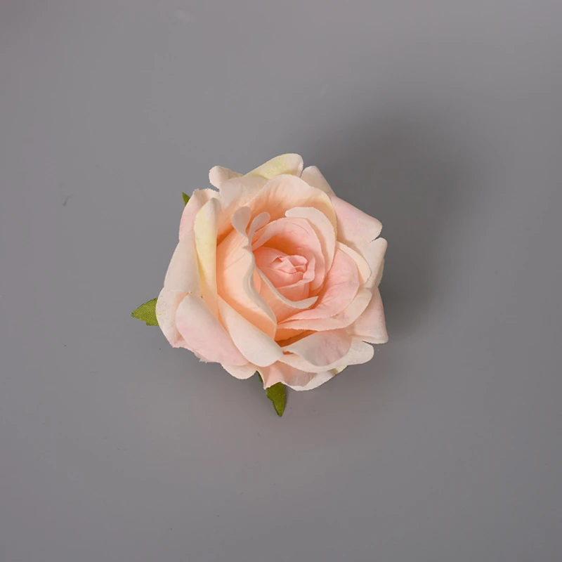 Rose Pink artificial Rolled-Petal Rose Flower Head, 8 cm