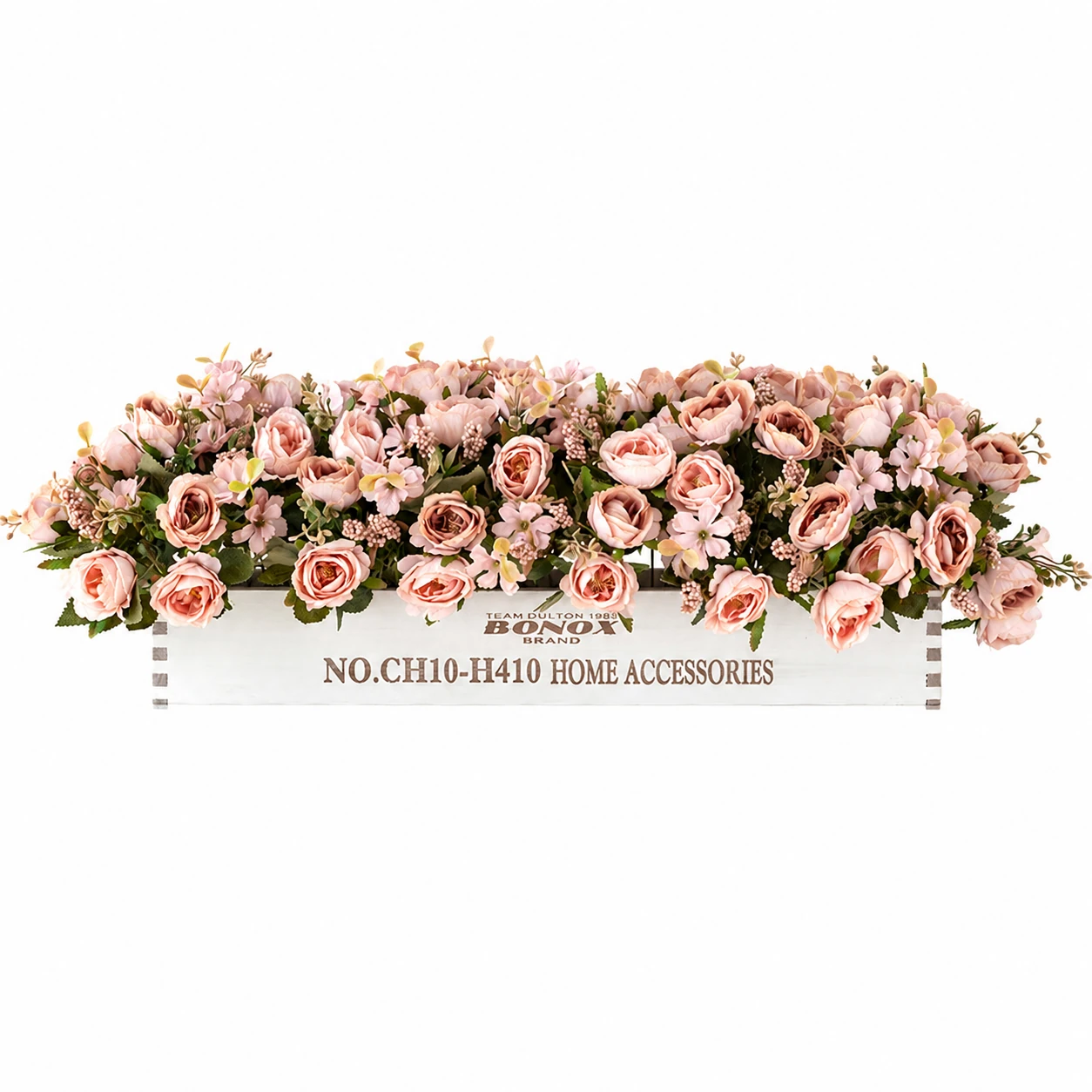 pièce maîtresse de boîte à fleurs de fleur de rose artificielle rose blush