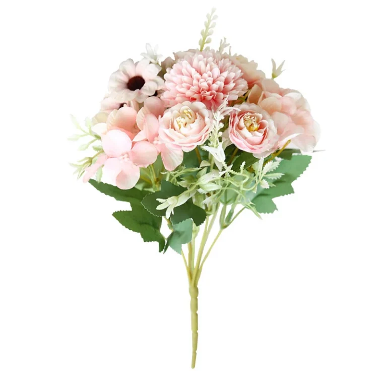 Artificial Rose and Chrysanthemum Mixed Flower Bouquet