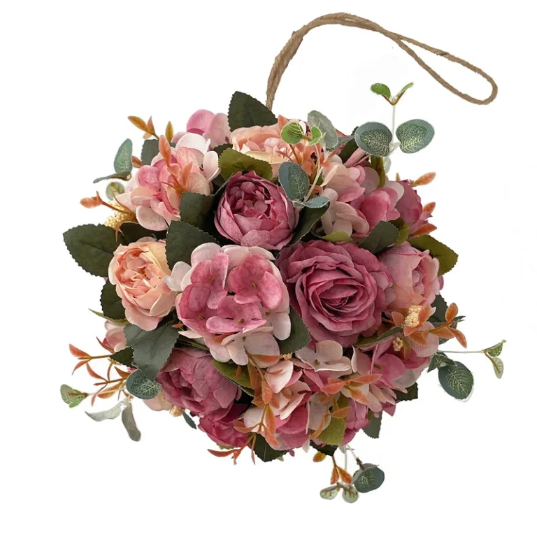 Artificial Rose Hydrangea Flower Kissing Ball