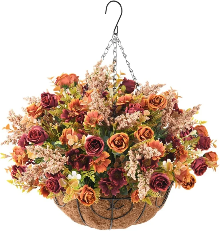 Künstlicher Rosen-Lisianthus-Hängekorb