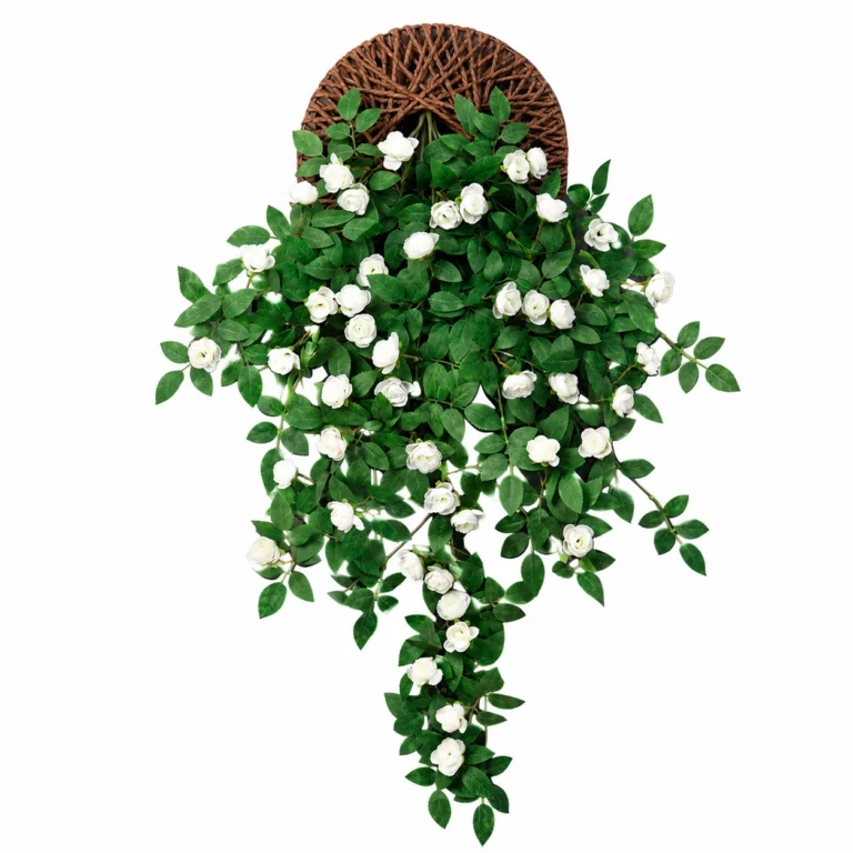 Artificial Rose Wall Hanging Basket