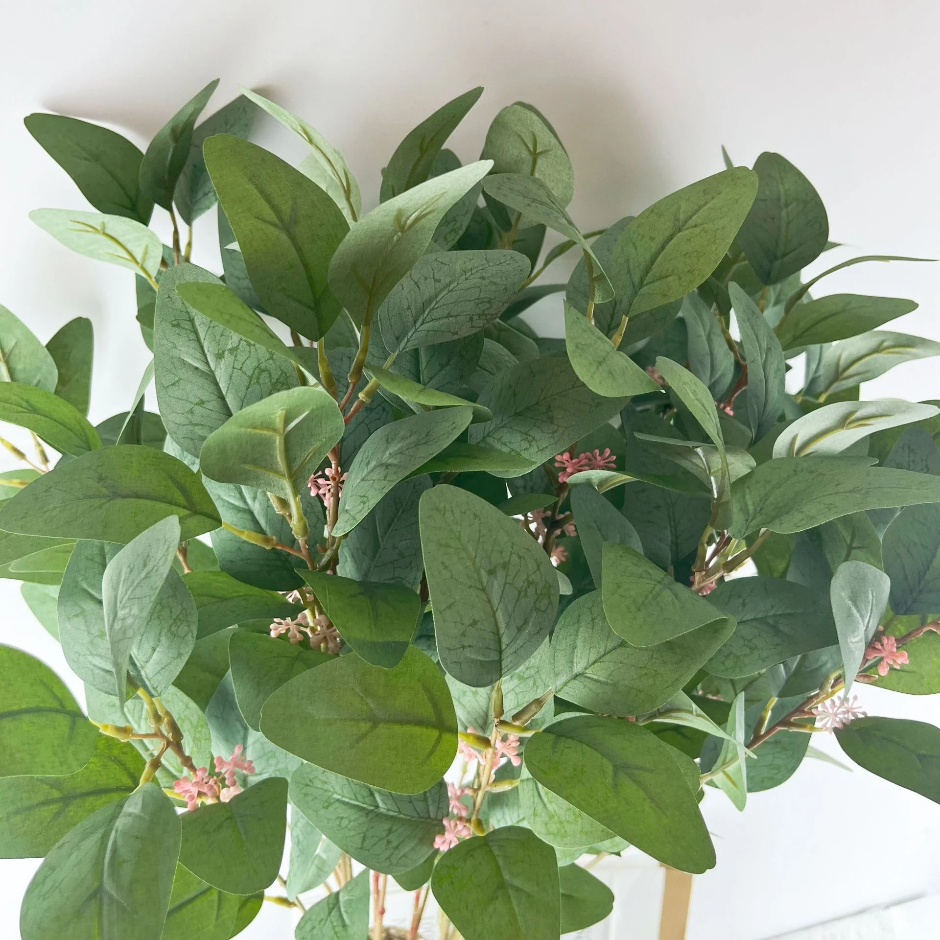 Close-up of artificial seeded eucalyptus branch