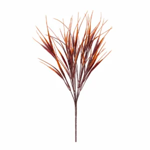 Autumn red artificial seven-branch grass bush, 36 cm