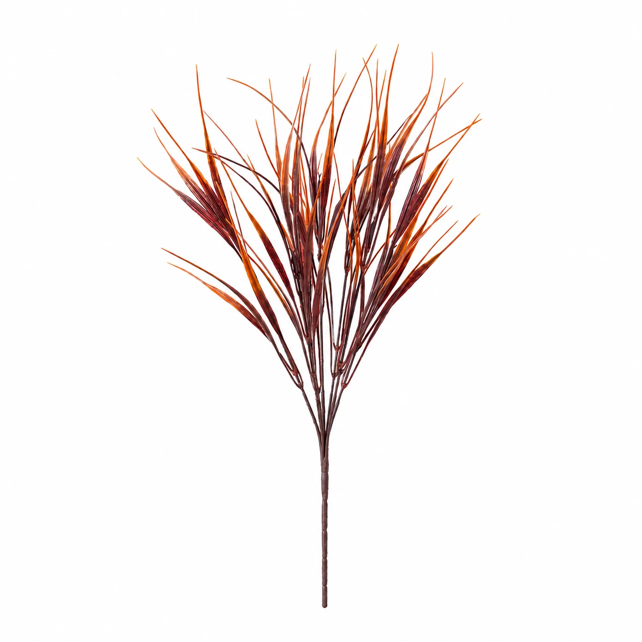 Autumn red artificial seven-branch grass bush, 36 cm