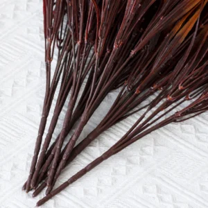 Stem detail of artificial seven-branch autumn grass bush