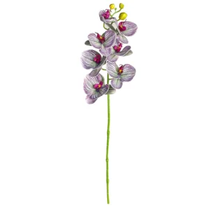 Striped Purple artificial seven-head phalaenopsis orchid stem