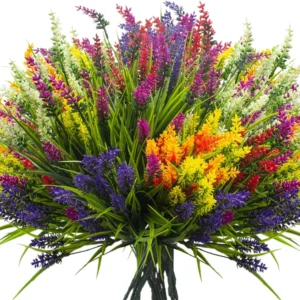 Available colors for artificial Seven-Stem Lavender Flower Bush