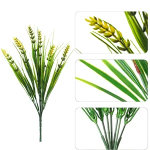 Green artificial Seven-Stem Lavender Flower Bush, 35 cm