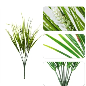 White artificial Seven-Stem Lavender Flower Bush, 35 cm