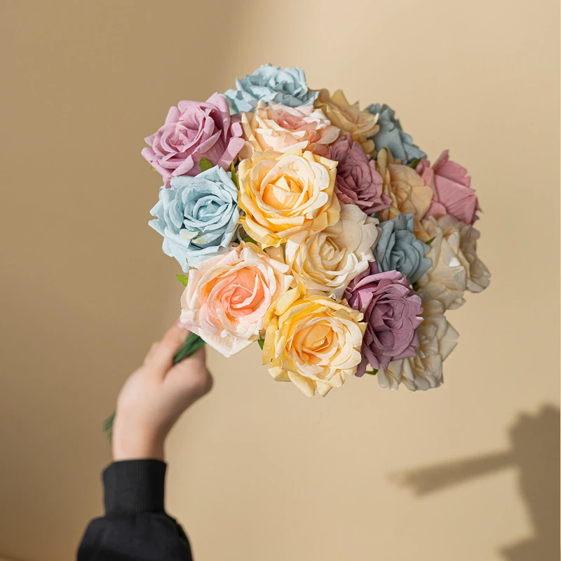 Artificial Single Rose Flower Stem arranged for decorative display