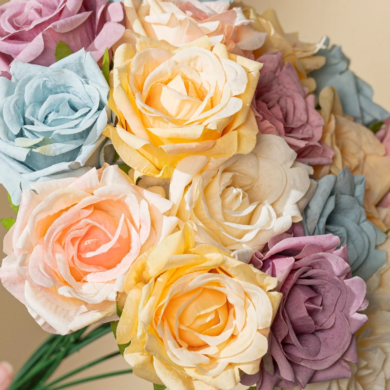 Available colors for artificial Single Rose Flower Stem