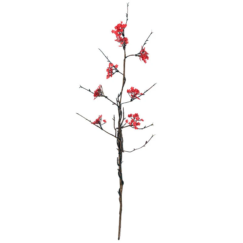 Red Full Branch artificial small blossom branch