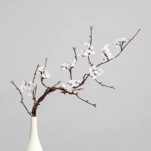 White artificial small blossom branch