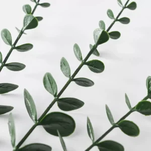 Close-up of leaves on artificial small-leaf greenery stem