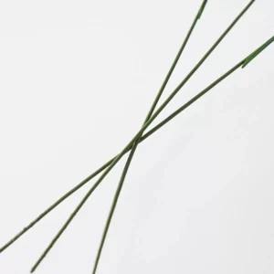 Wire tip detail on artificial small-leaf greenery stems