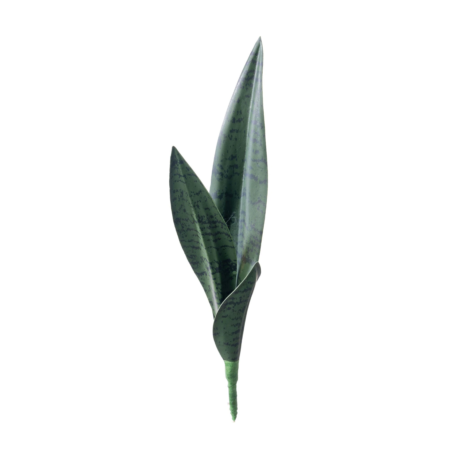 Dark Green artificial snake plant leaf insert