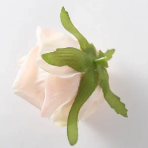 Back view of artificial Soft-Petal Rose Flower Head