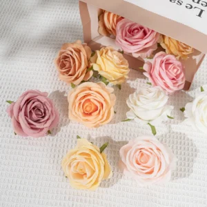 Available colors for artificial Soft-Petal Rose Flower Head