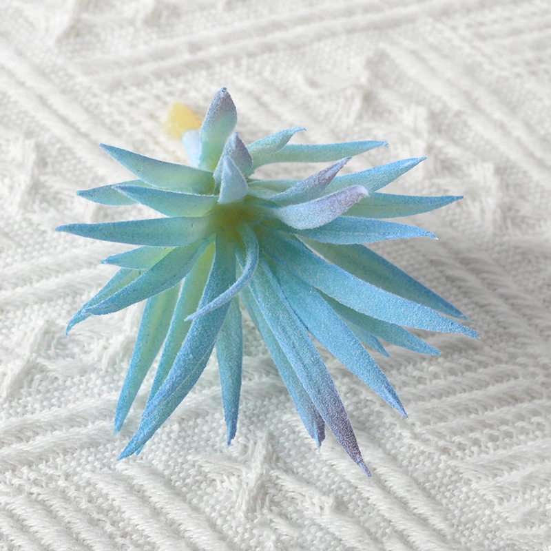Blue artificial spiky succulent pick