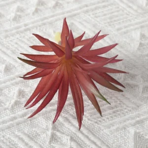 Alternate view of burgundy artificial spiky succulent pick