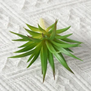 Green artificial spiky succulent pick