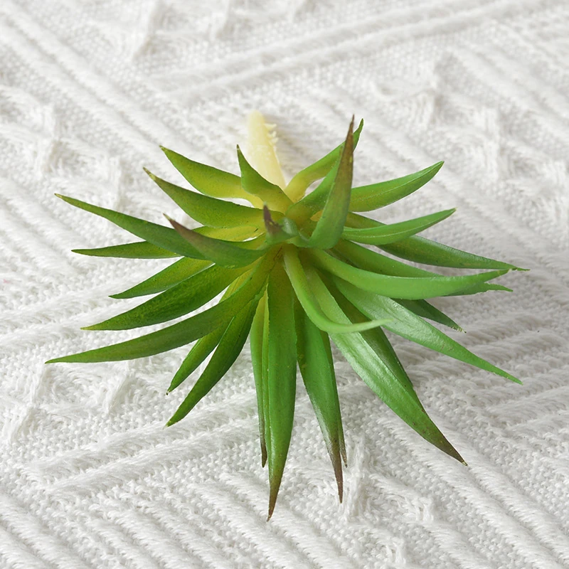 Green artificial spiky succulent pick
