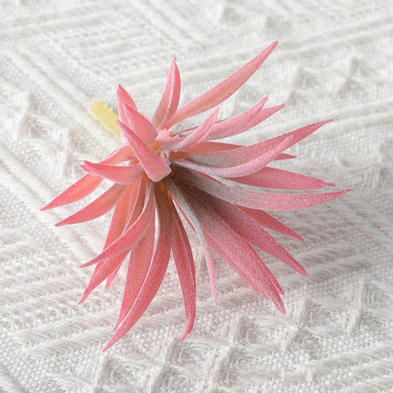 Pink artificial spiky succulent pick
