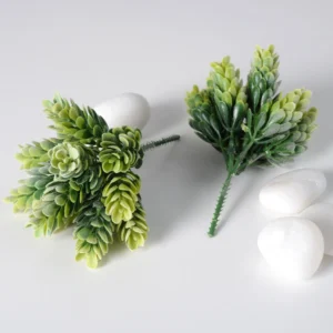 Alternate view of artificial succulent bush