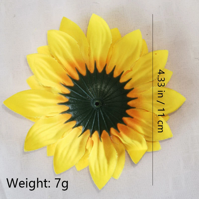 Specification diagram for artificial Sunflower Flower Head