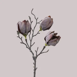 Brown artificial three-head magnolia branch