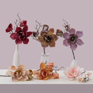 Available colors for artificial three-head magnolia spray