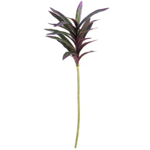 Purple Edged artificial variegated dracaena leaf stem collection