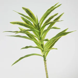 Yellow Striped artificial variegated dracaena leaf stem collection