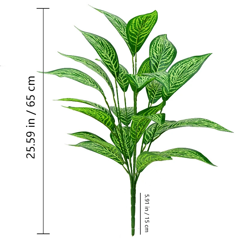 striped lance leaf artificial variegated foliage bush collection