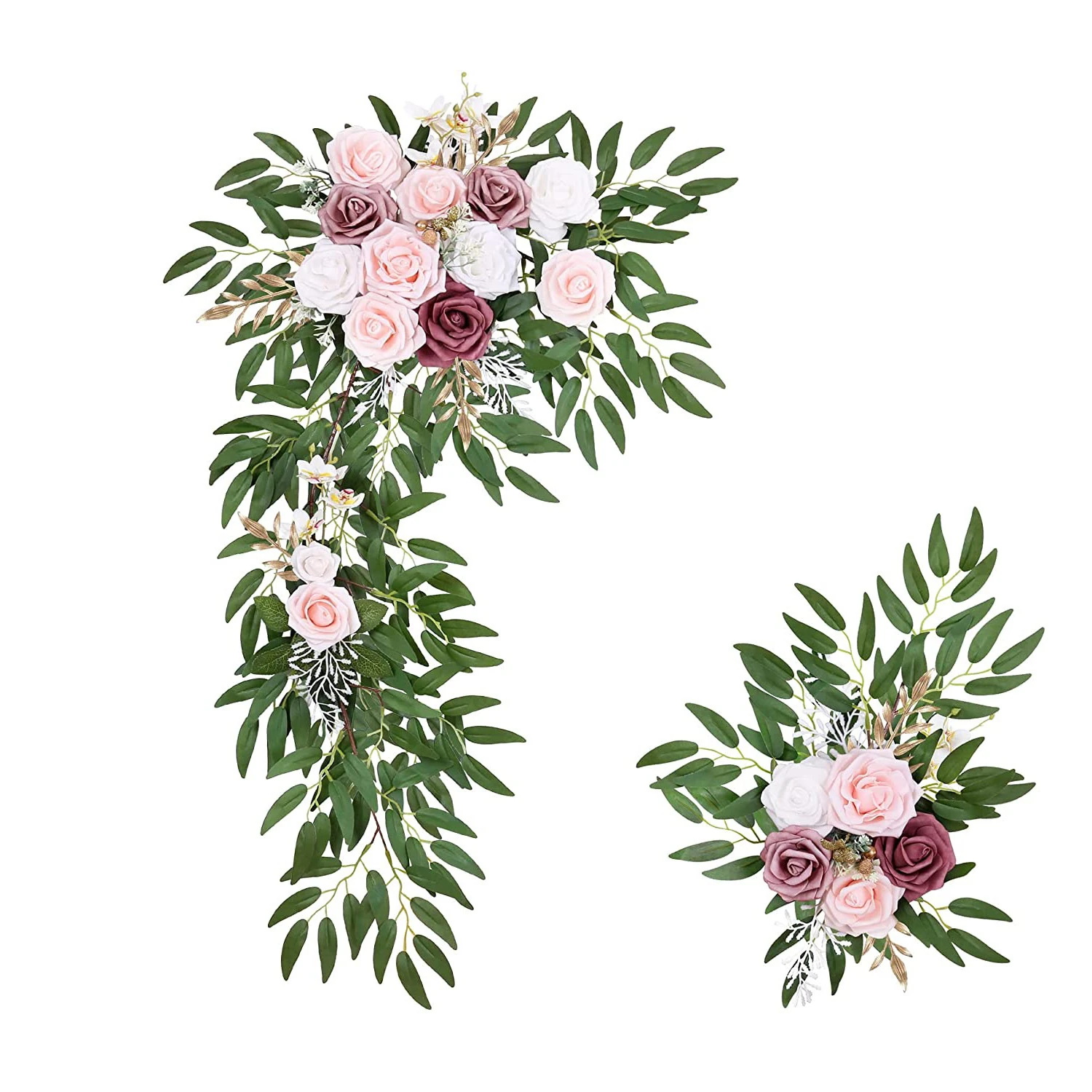 ensemble de butin floral pour arc de mariage artificiel rose