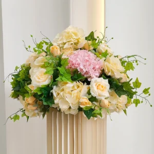 Champagne artificial wedding flower arrangement ball collection