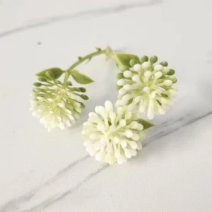 Artificial White Sedum Flower Pick arranged for decorative display