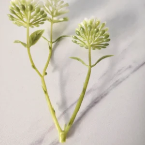 Close-up of artificial White Sedum Flower Pick flower