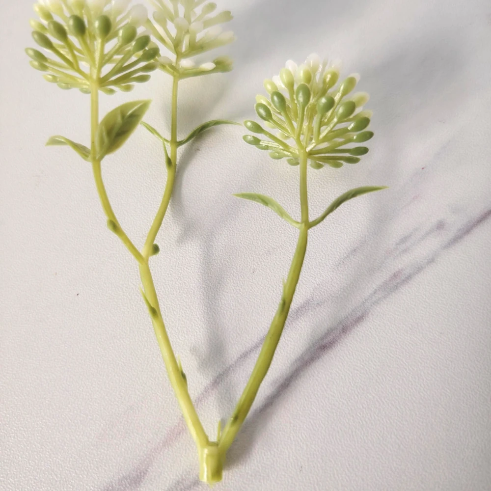 Close-up of artificial White Sedum Flower Pick flower