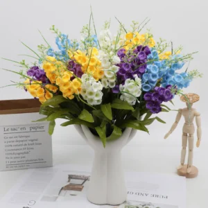 Artificial Wisteria Flower Bush arranged for decorative display
