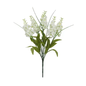 White artificial Wisteria Flower Bush, 36 cm