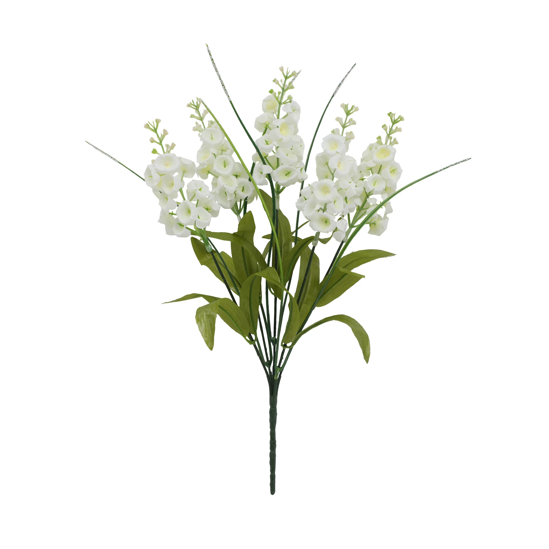 White artificial Wisteria Flower Bush, 36 cm